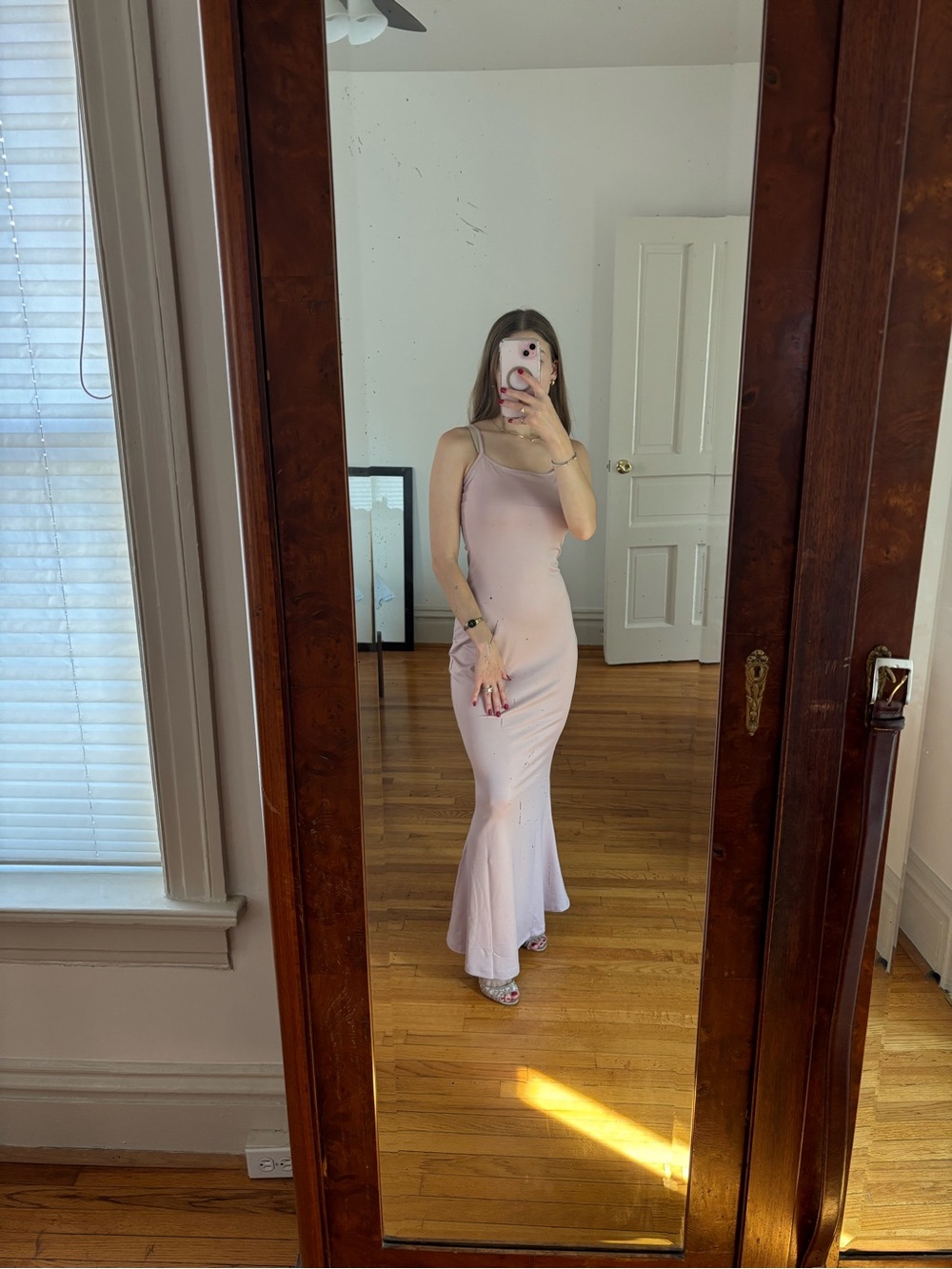 Light Pink Sleeveless Maxi Dress